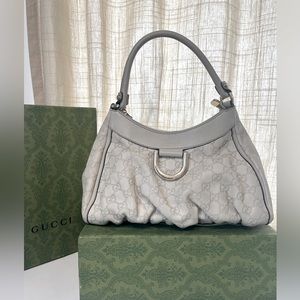 SOLD Authentic Gucci GG Signature Small Abbey Hobo